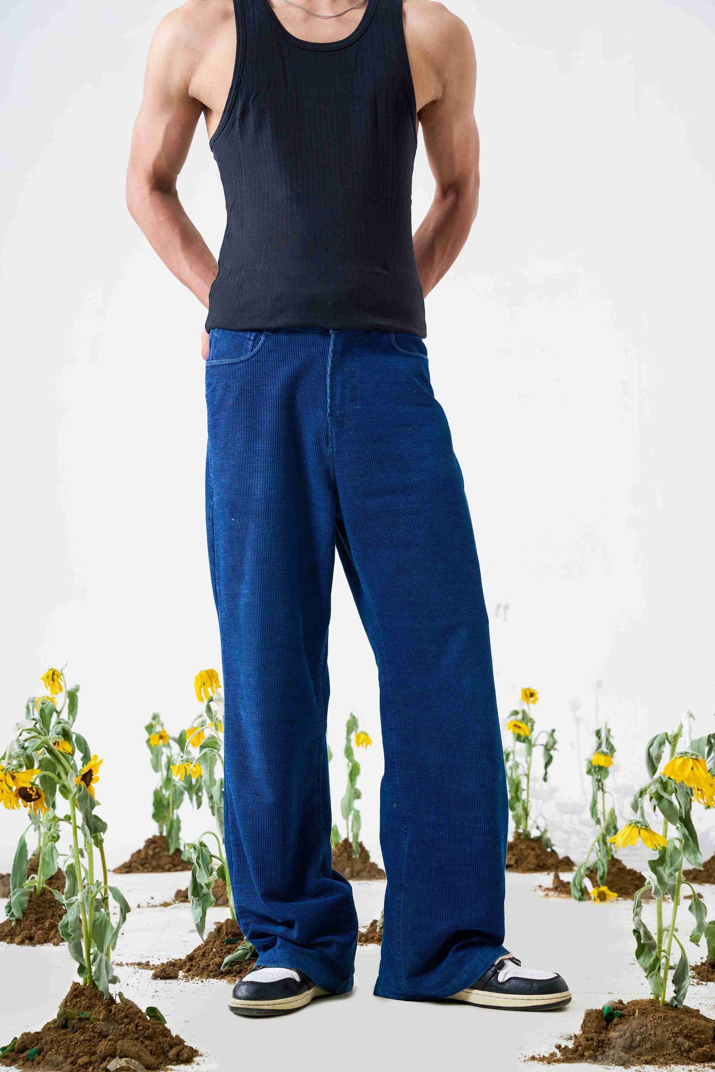 Indigo Corduroy Pants