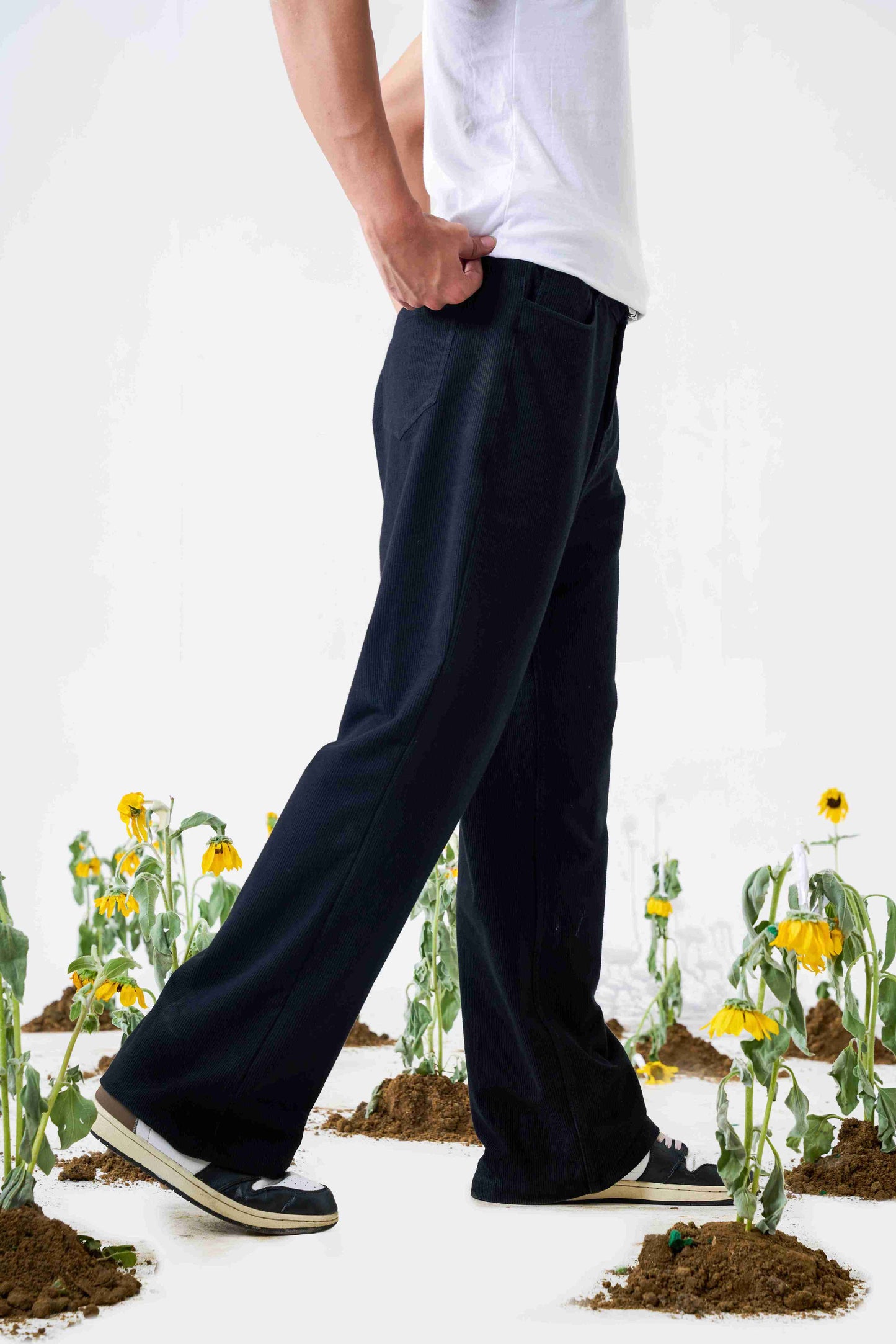 Coal Black Corduroy Pants