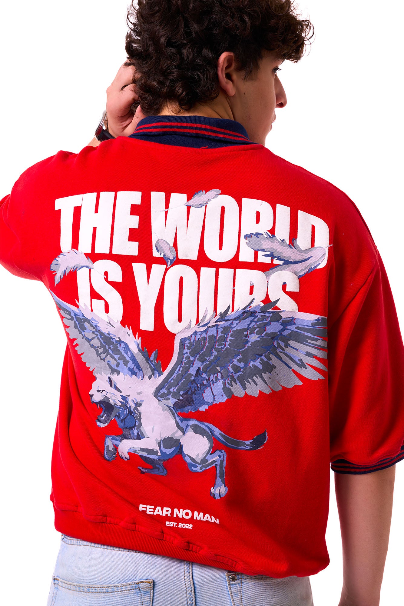 In The Air OverSized Polo Tee (Red)