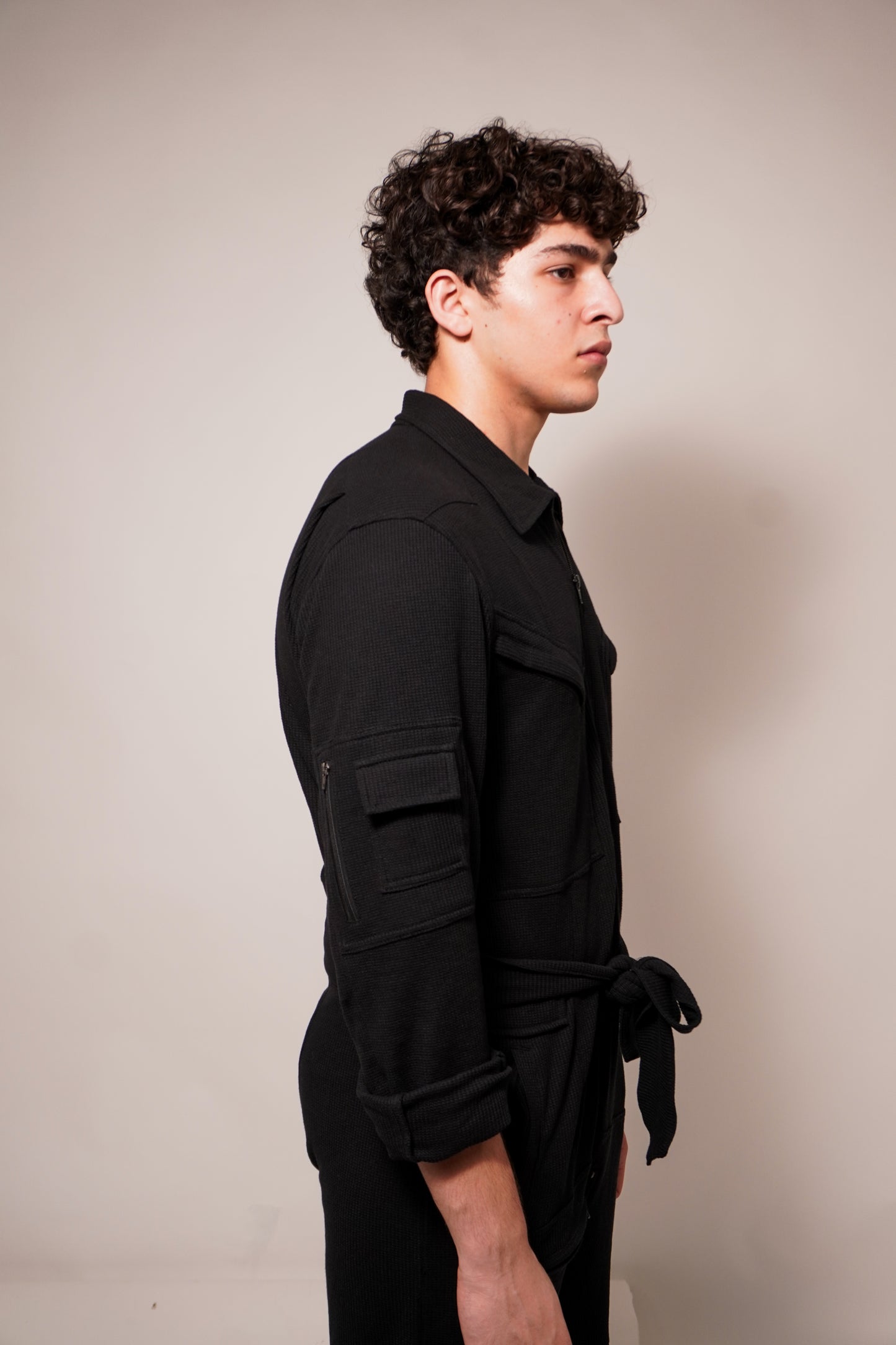 Military Jumpsuit in Black