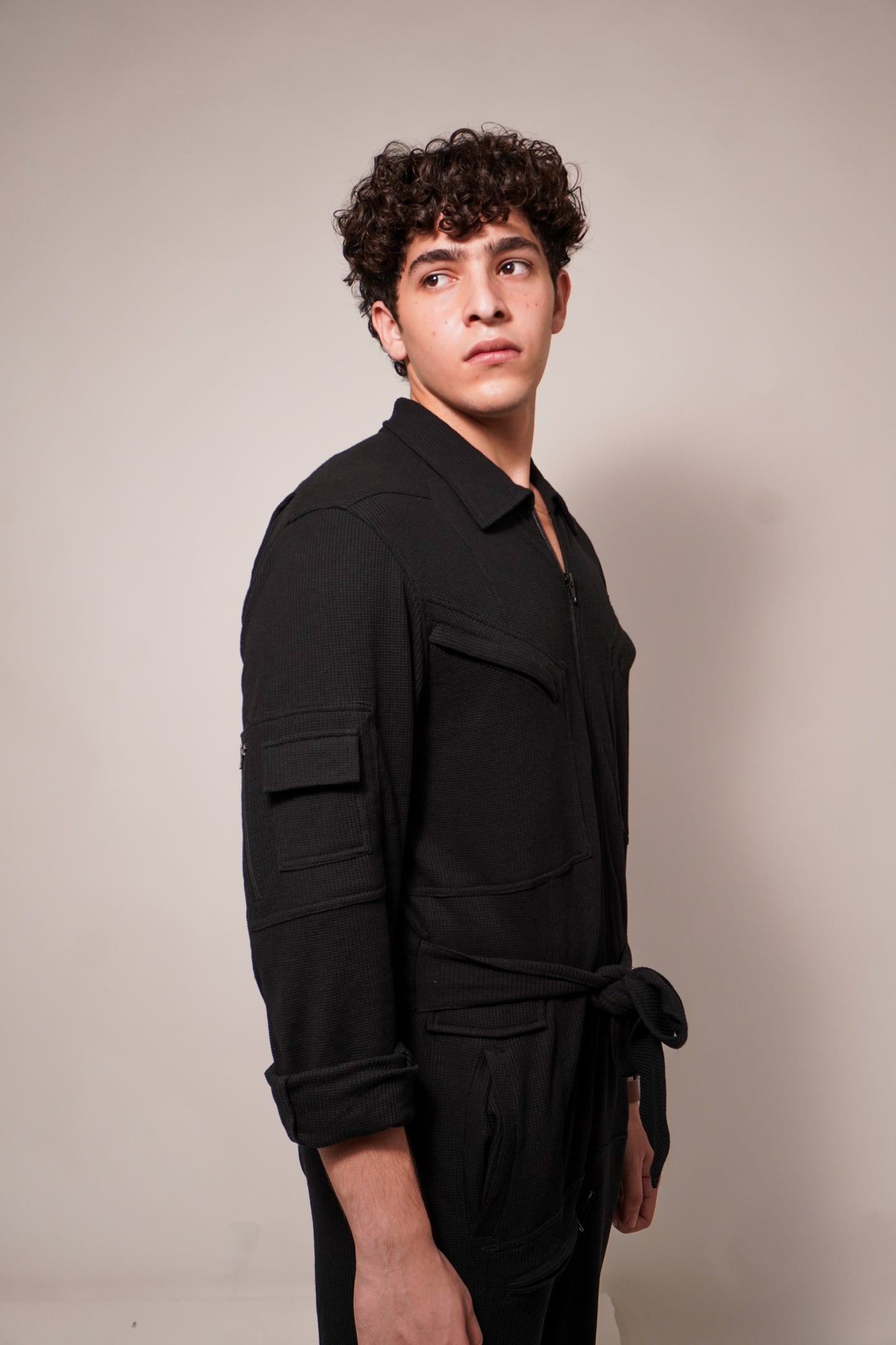 Military Jumpsuit in Black