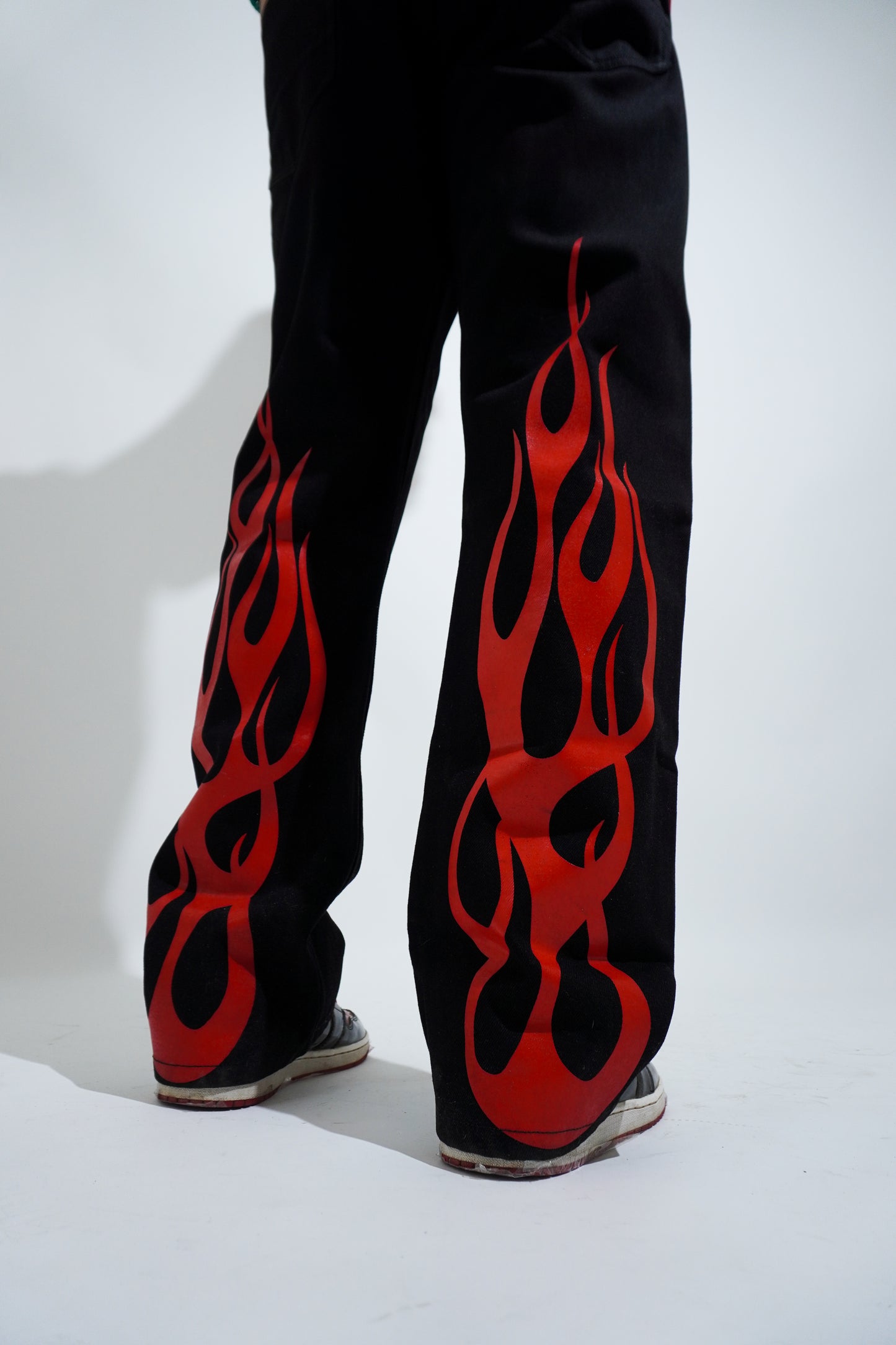 Black and Red Devil Bootcut denim