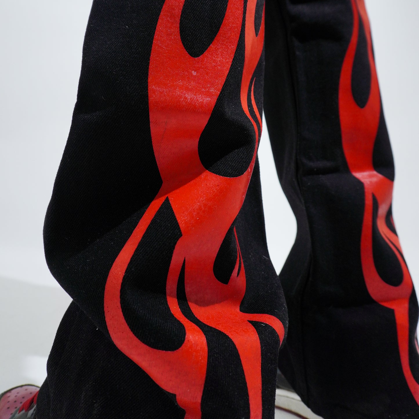 Black and Red Devil Bootcut denim