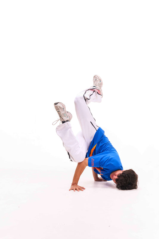 White Horizon Track Pants