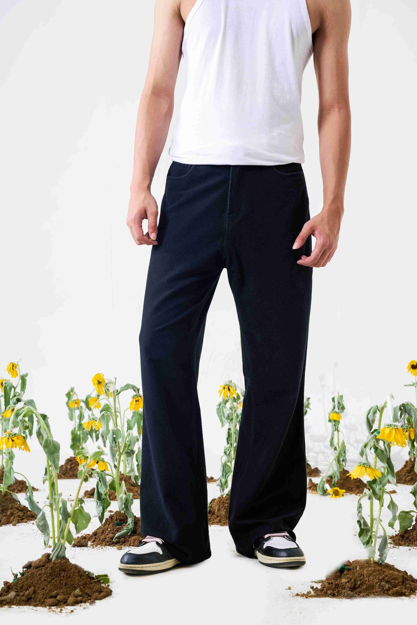 Coal Black Corduroy Pants