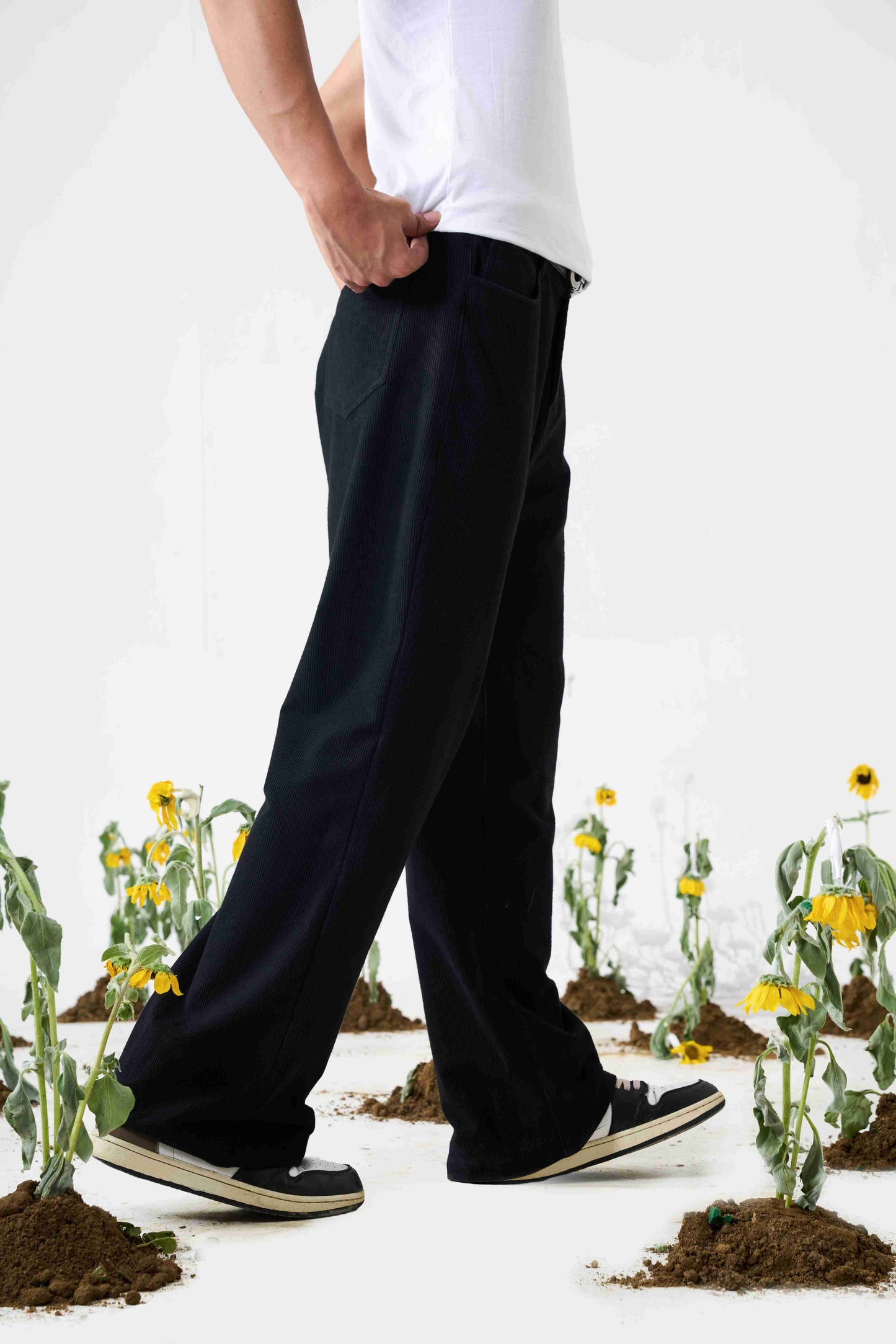 Coal Black Corduroy Pants