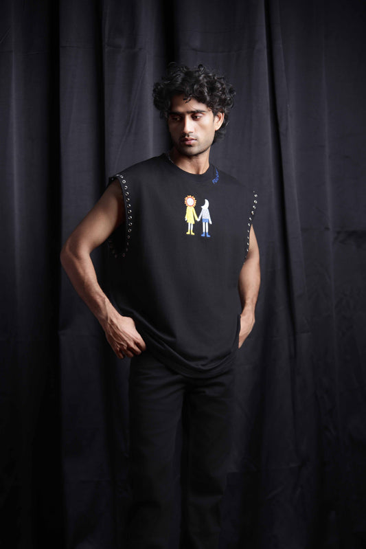 The Eclipse Embriodered Stud Vest