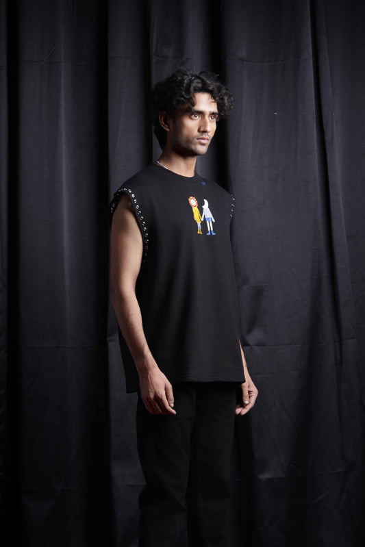 The Eclipse Embriodered Stud Vest