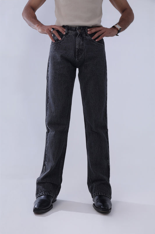 ACID WASHED BOOTCUT DENIM