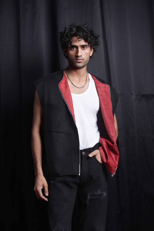 Suede Half-Sleeve Jacket