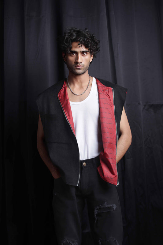 Suede Half-Sleeve Jacket