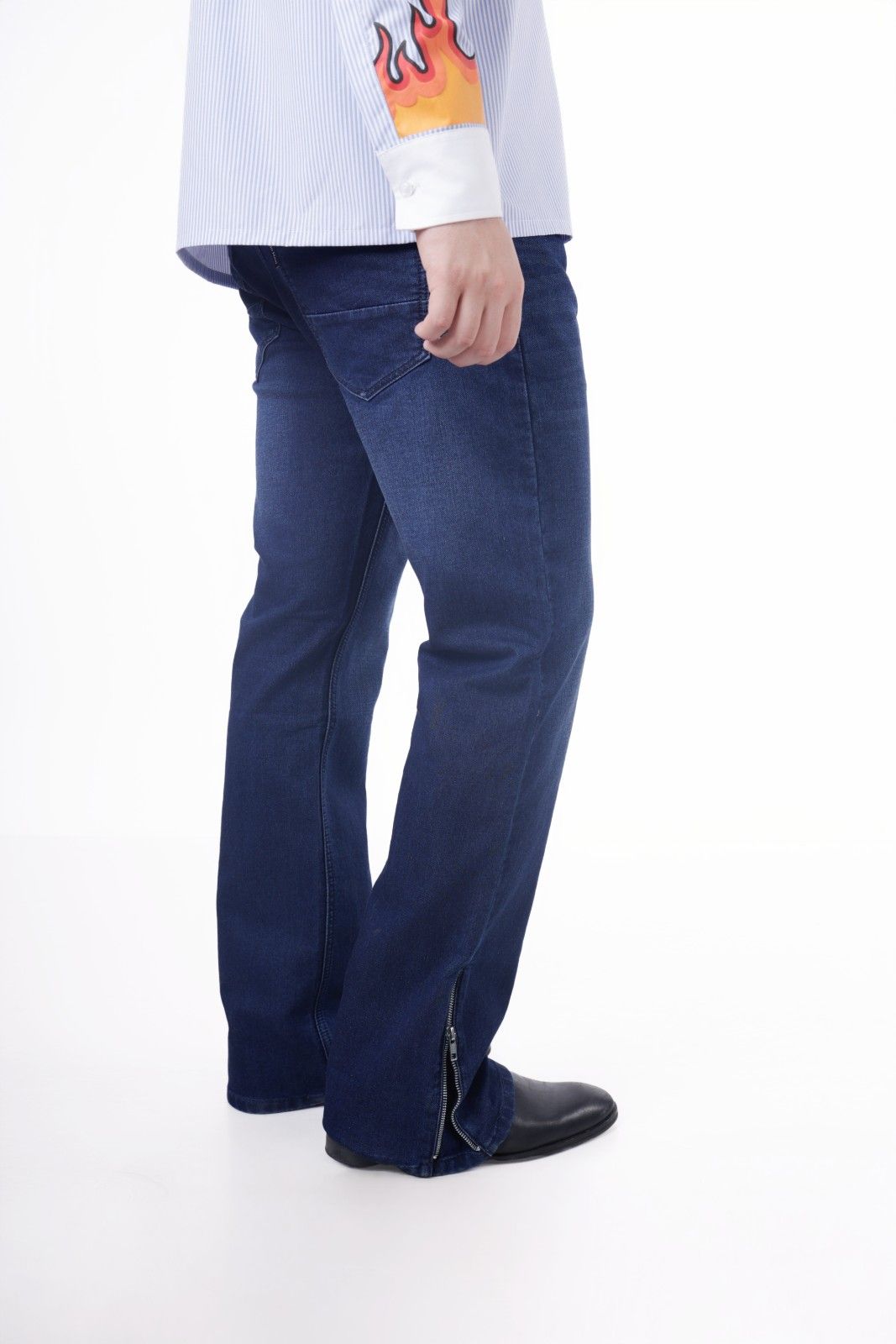 Navy Blue Bootcut Denim