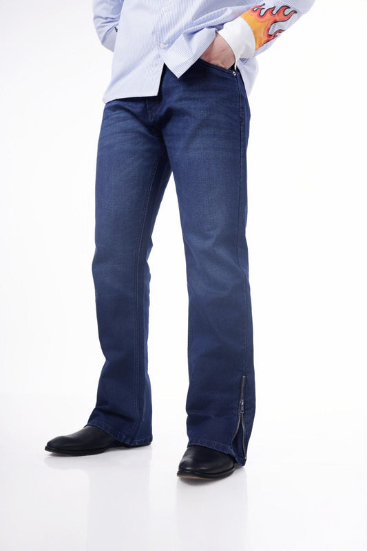 Navy Blue Bootcut Denim