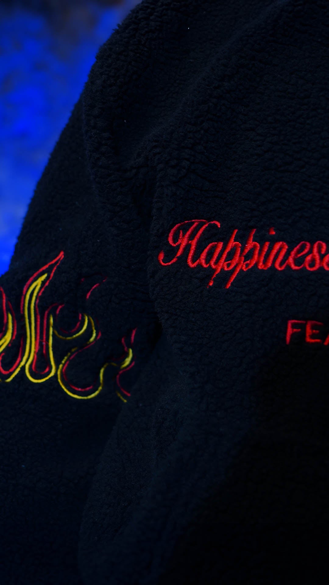 Fear No Man Black Sherpa Pullover