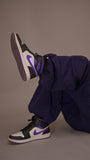 Jacquard Purple Parachute Pants