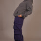 Jacquard Purple Parachute Pants