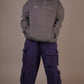 Jacquard Purple Parachute Pants