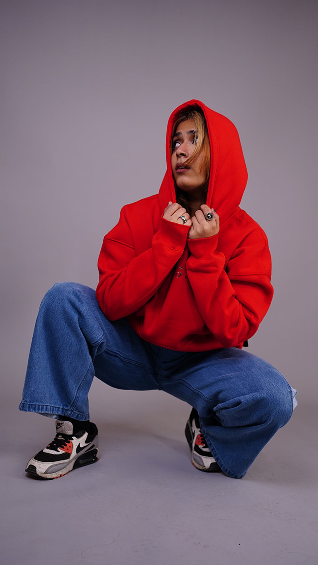 Basic Red Hoodie Fear No Man