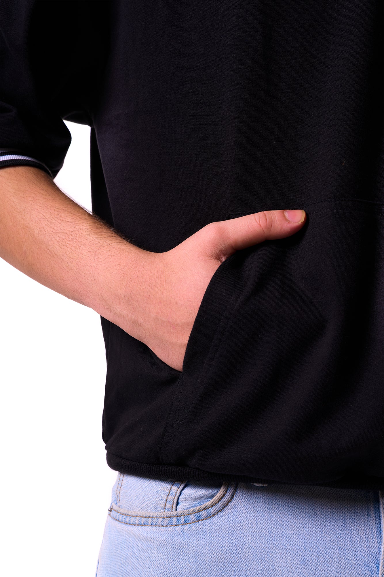 In The Air OverSized Polo Tee (Black)