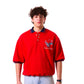 In The Air OverSized Polo Tee (Red)