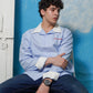 Confidence Stripe Shirt (Sky Blue)