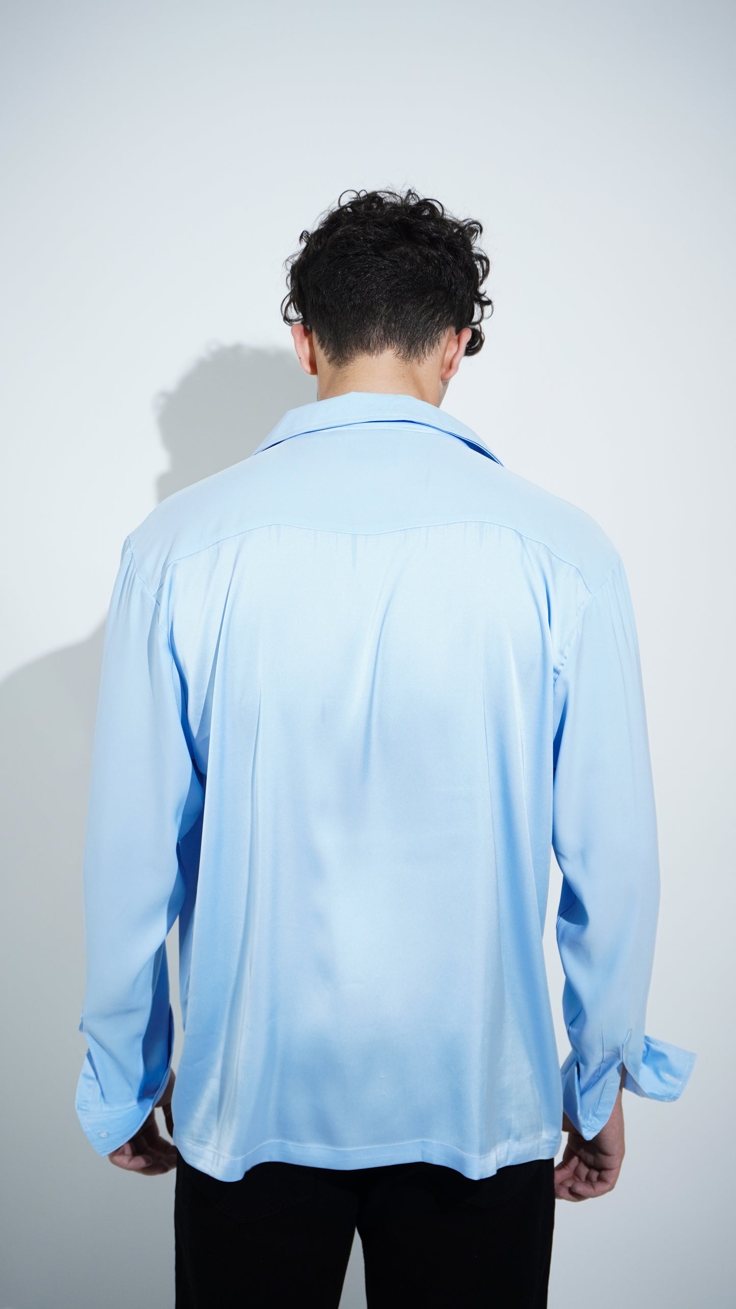 Blue Satin Shirt