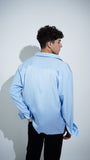 Blue Satin Shirt