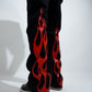 Black and Red Devil Bootcut denims