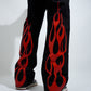 Black and Red Devil Bootcut denims