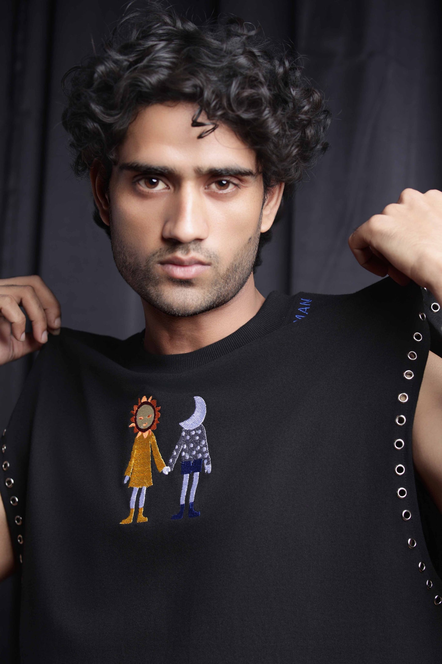The Eclipse Embriodered Stud Vest