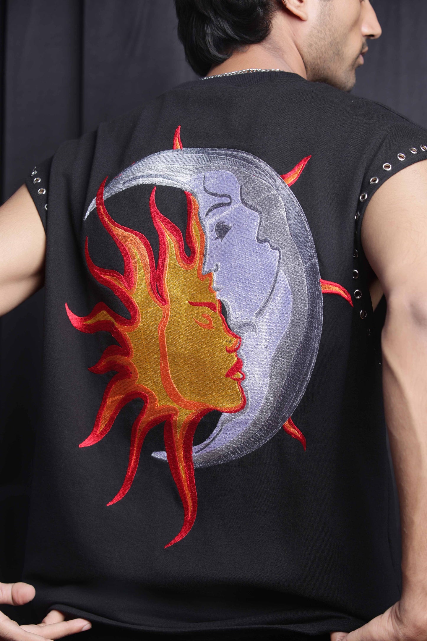 The Eclipse Embriodered Stud Vest