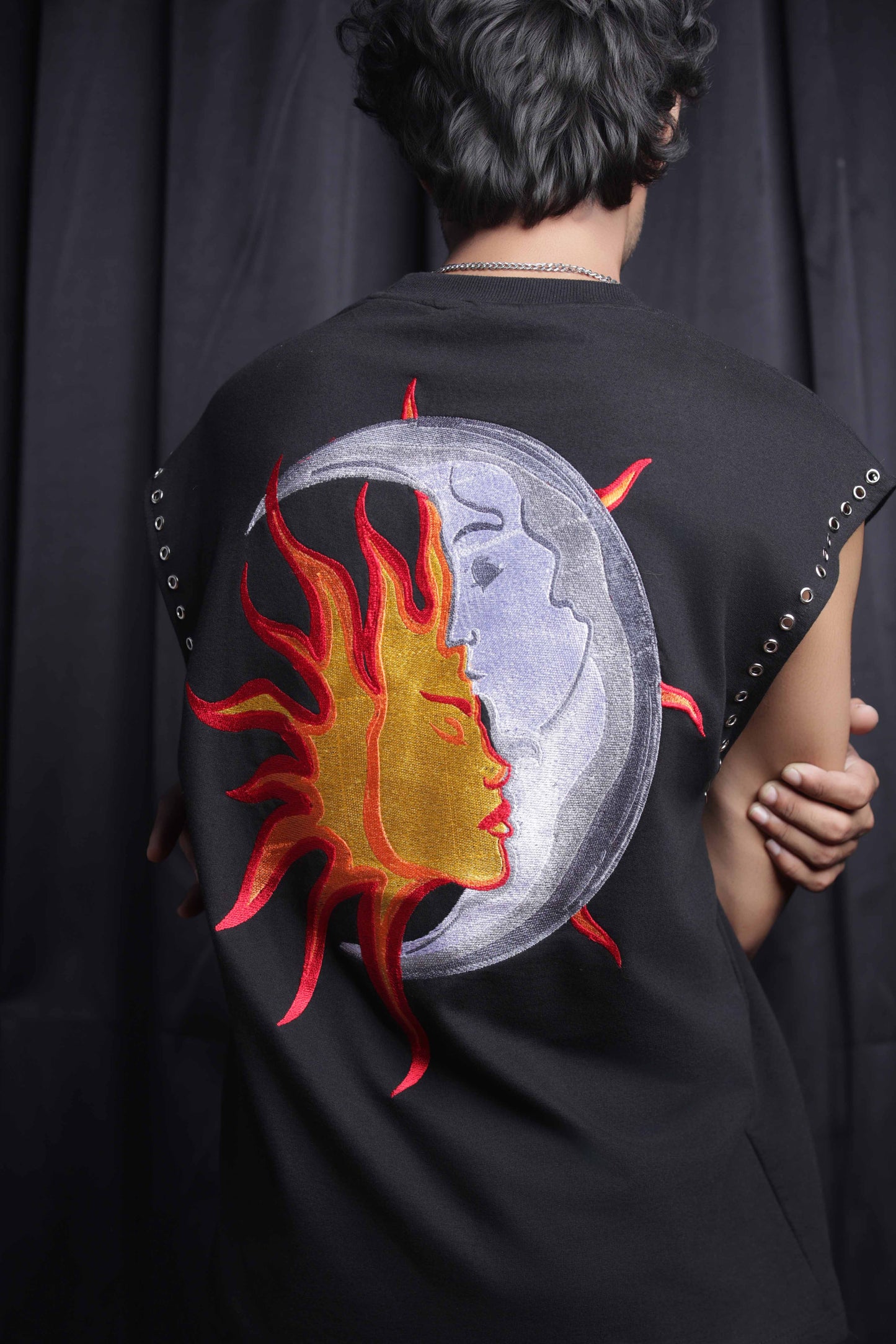 The Eclipse Embriodered Stud Vest
