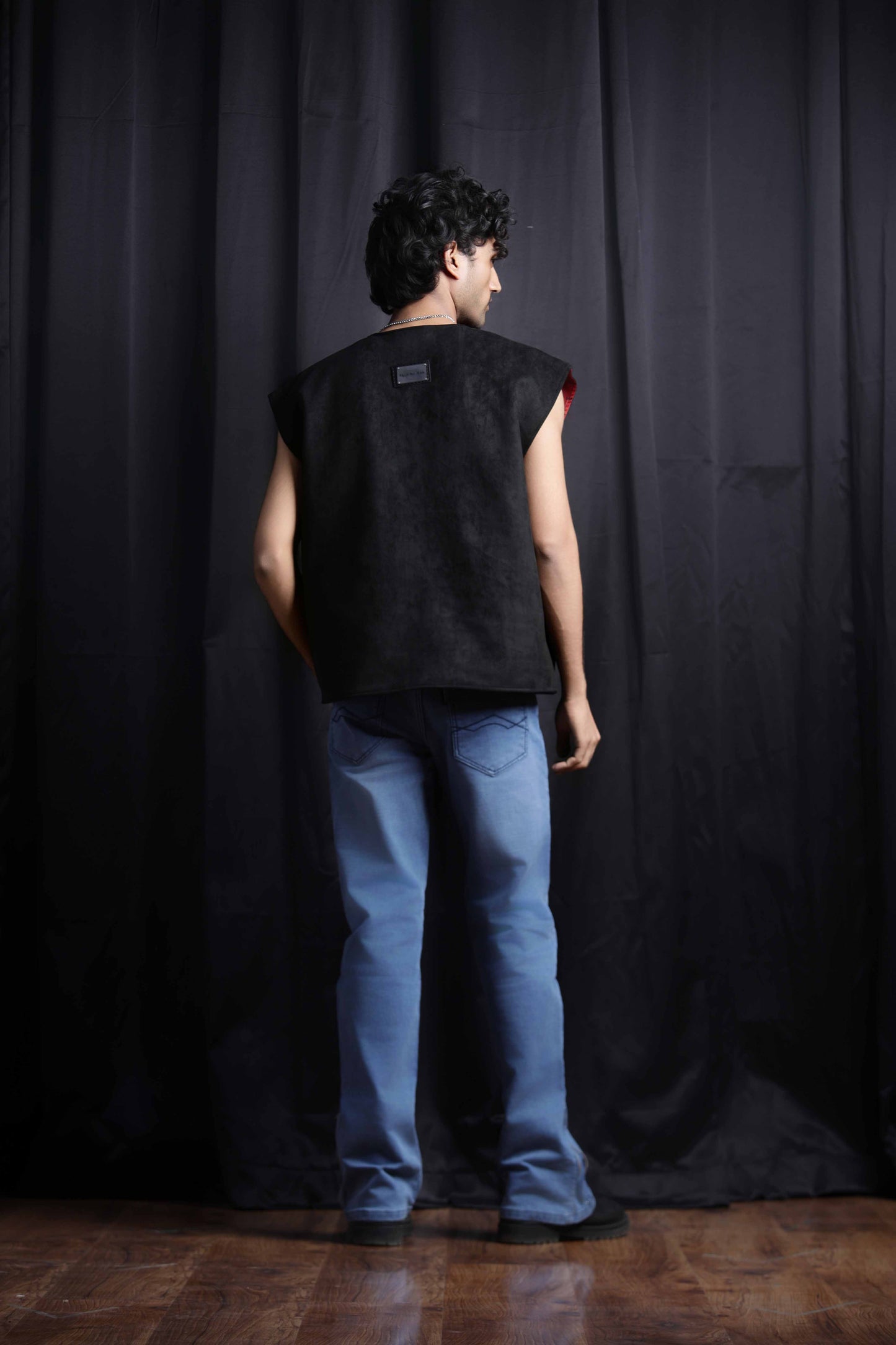 Suede Half-Sleeve Jacket