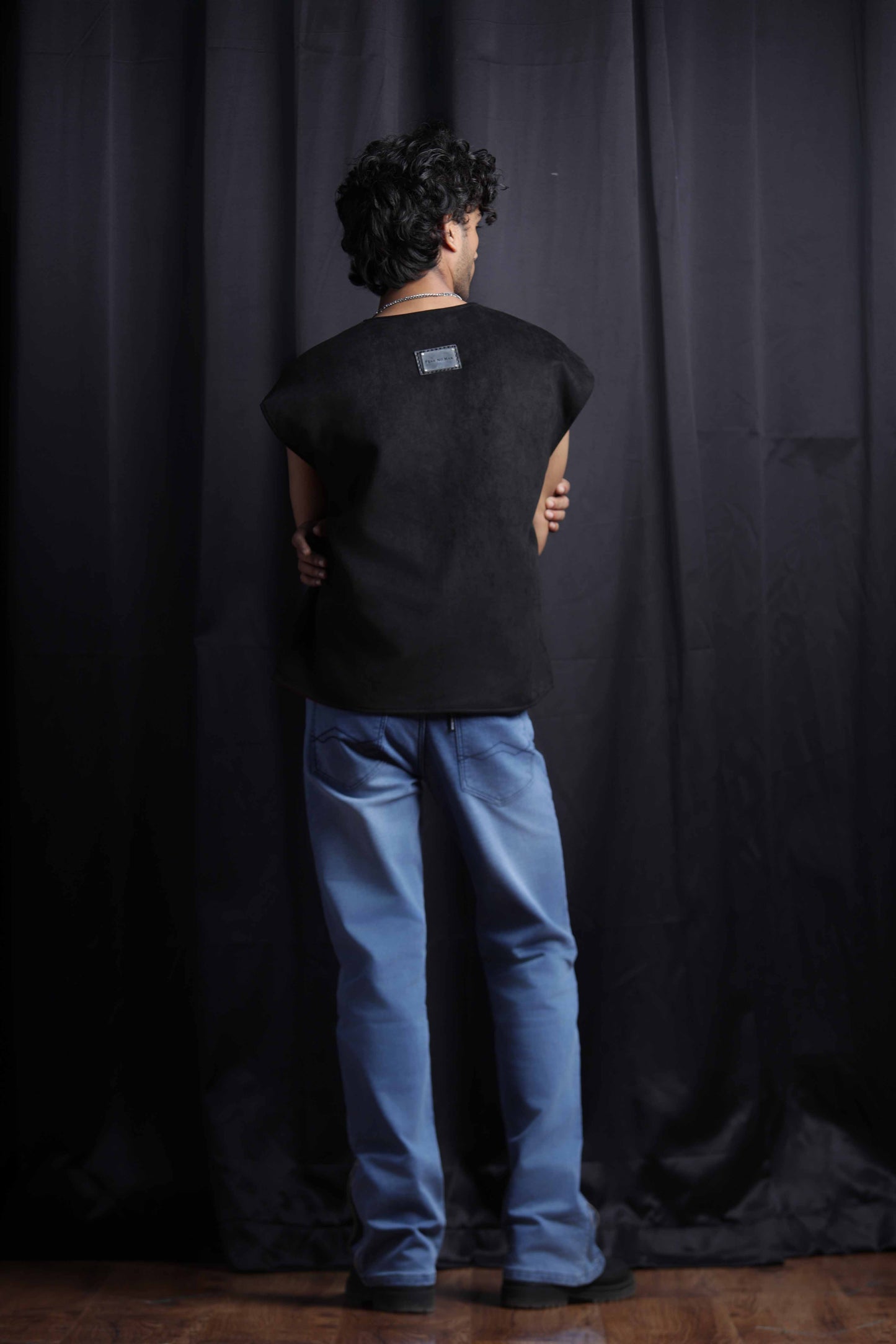 Suede Half-Sleeve Jacket