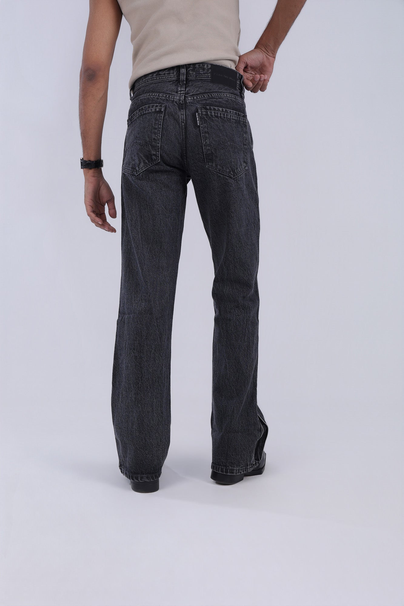 ACID WASHED BOOTCUT DENIM