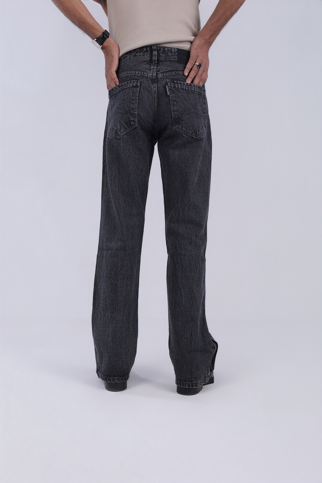 ACID WASHED BOOTCUT DENIM