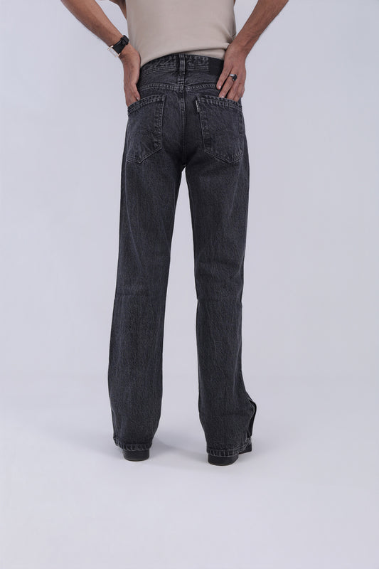 ACID WASHED BOOTCUT DENIM