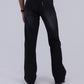 BLACK WASHED BOOTCUT DENIM