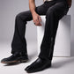BLACK WASHED BOOTCUT DENIM