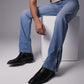 BLUE WASHED BOOTCUT DENIM