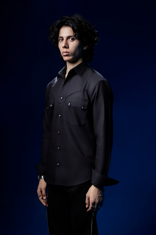 Alpha -  Black Regular-fit Shirt