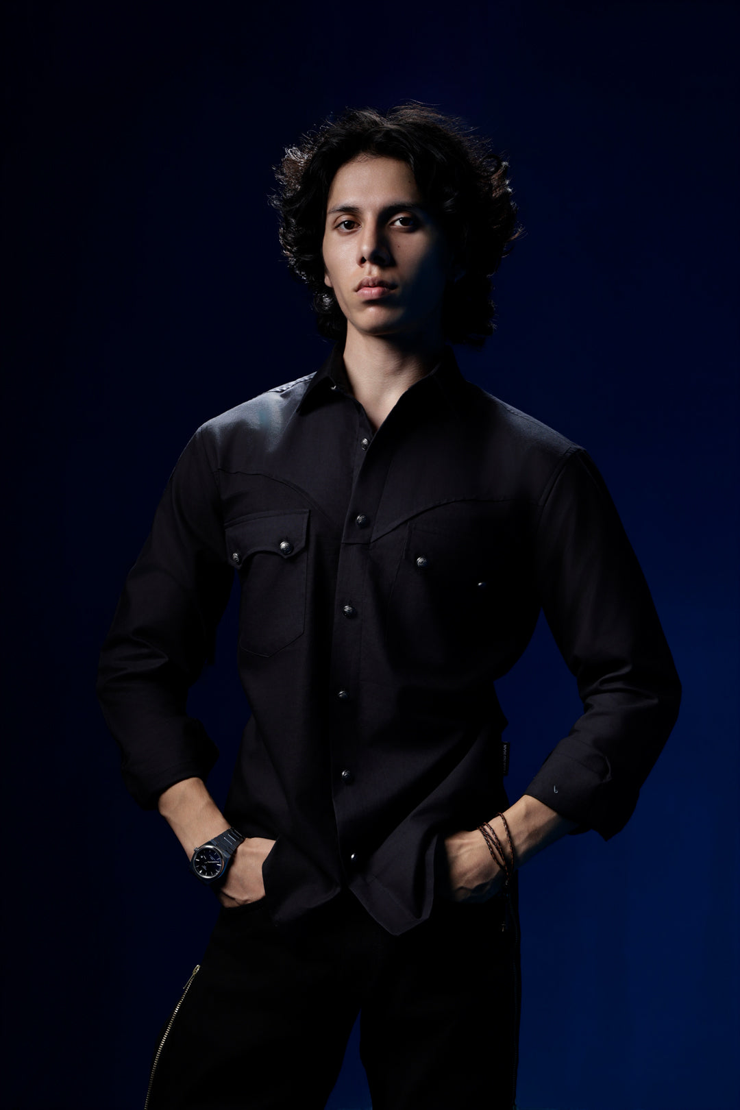 Alpha -  Black Regular-fit Shirt