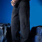 Washed Black Barrel Denim
