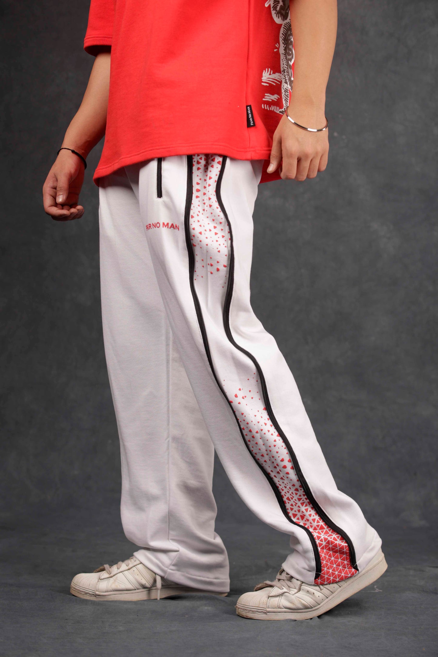 White Horizon Track Pants