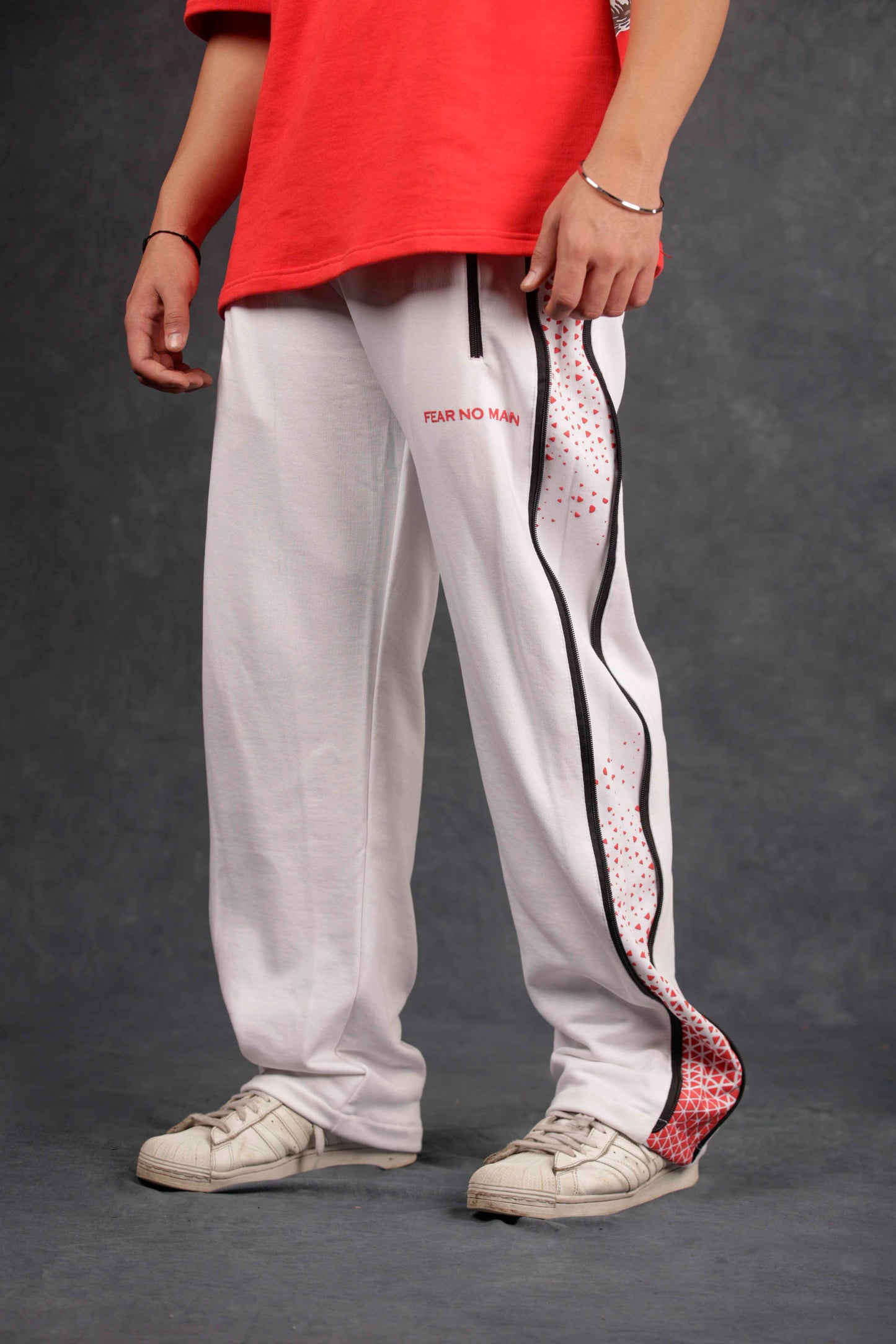 White Horizon Track Pants