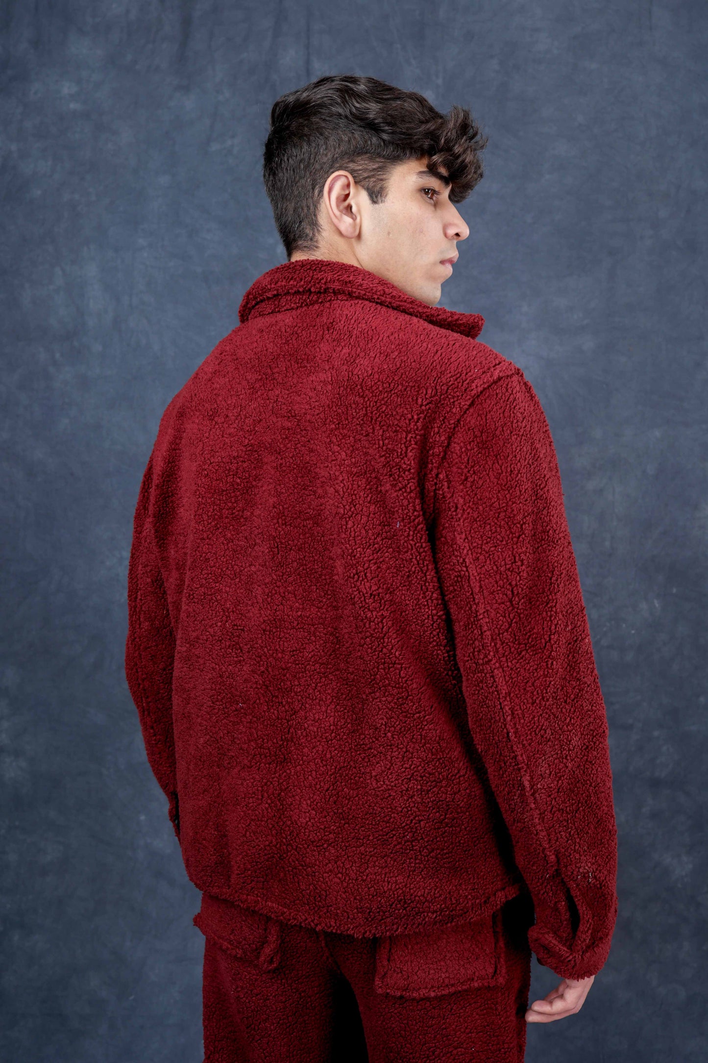 Crimson Sherpa Shacket