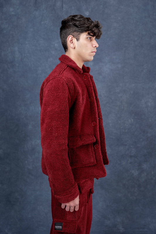 Crimson Sherpa Shacket