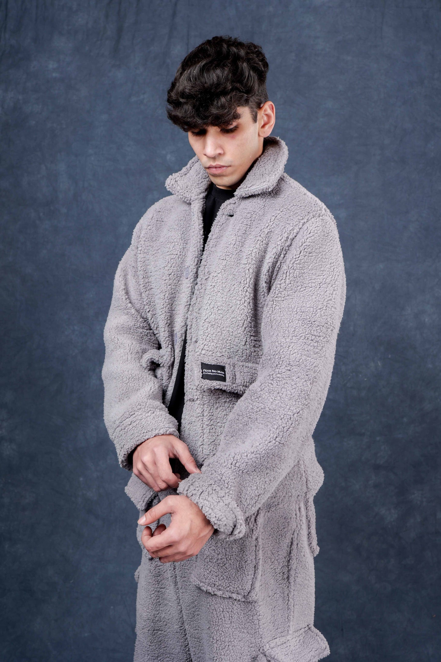 Grey Sherpa Shacket