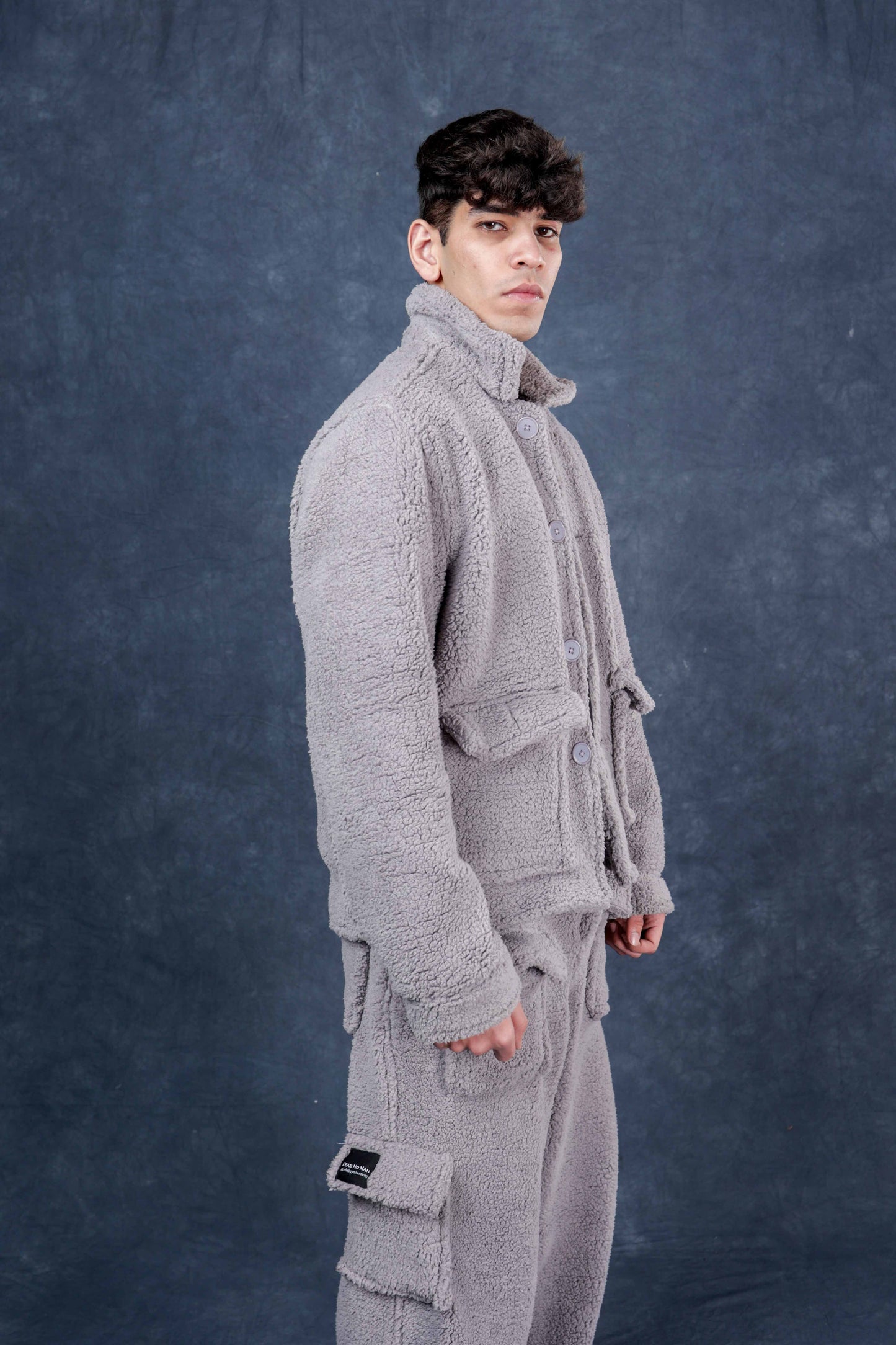 Grey Sherpa Shacket