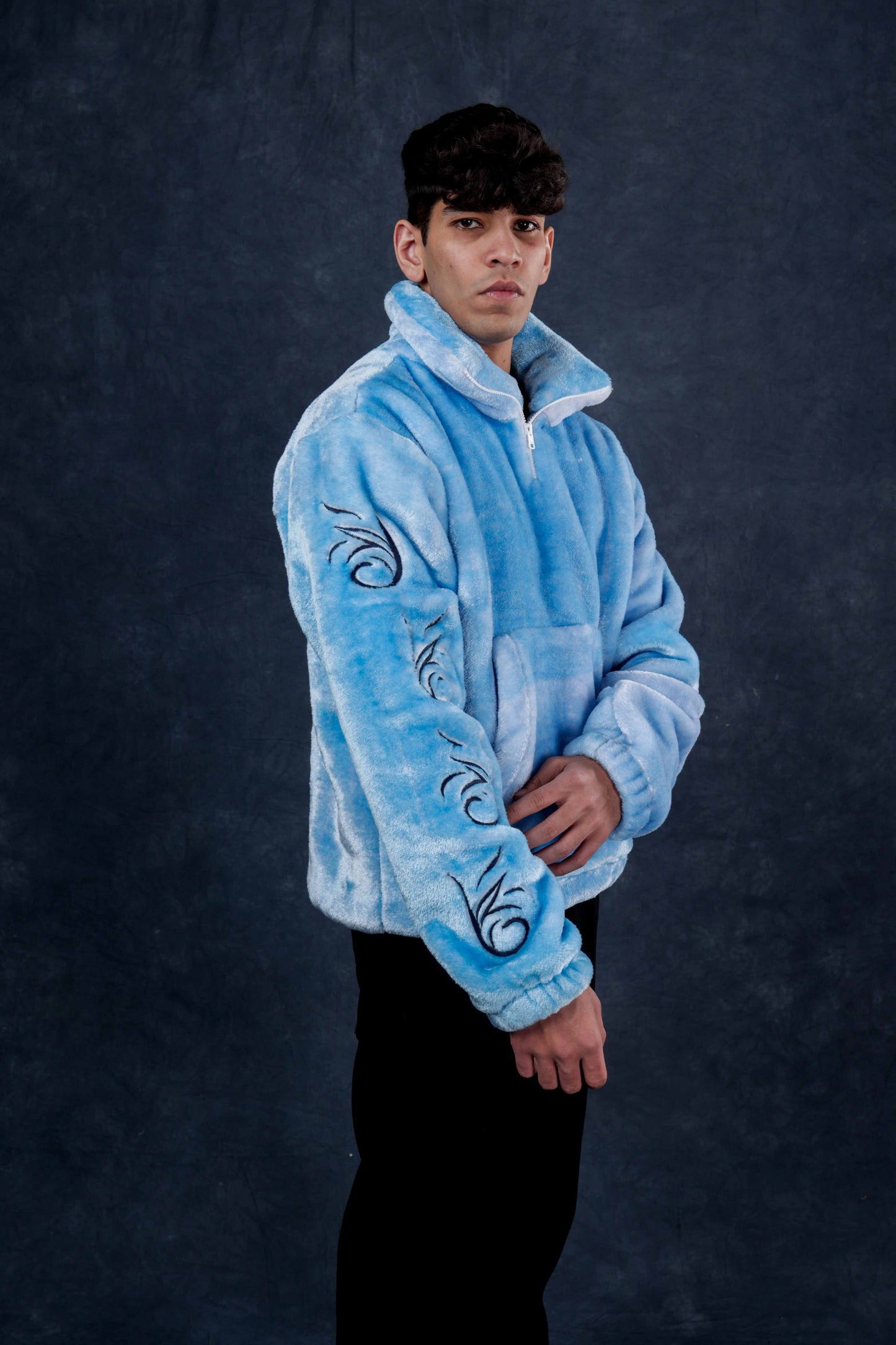 Cloudline embroidered sherpa pullover